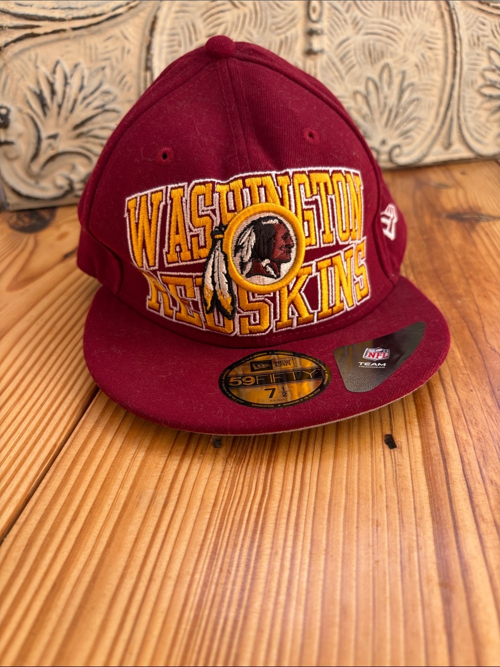 New Era Burgundy Washington Redskins Embroidered Fitted Hat
